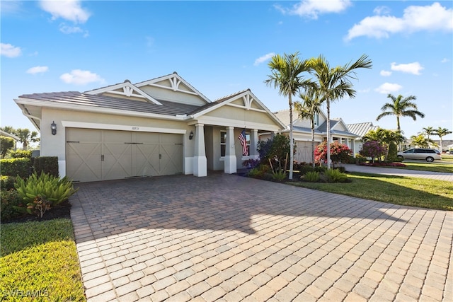 view of front of home featuring a garage