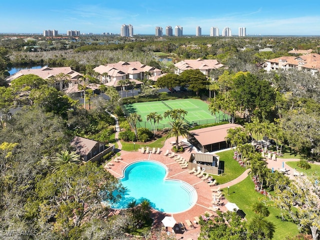 birds eye view of property