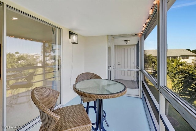 view of sunroom