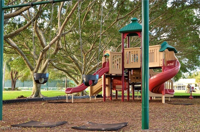 view of jungle gym