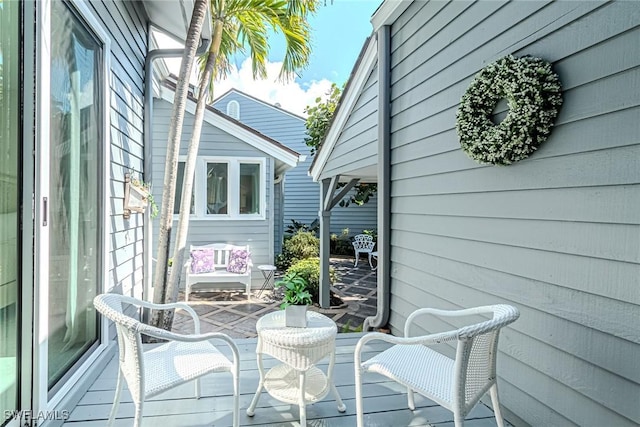 balcony with a patio