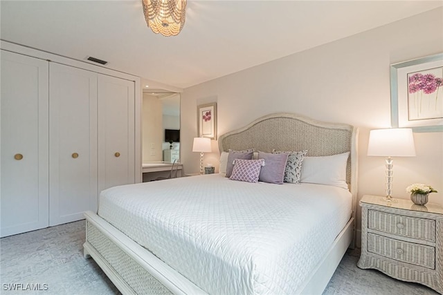 bedroom featuring a closet