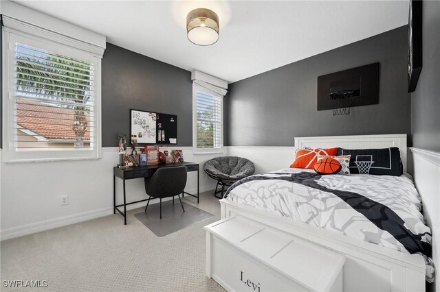 view of carpeted bedroom