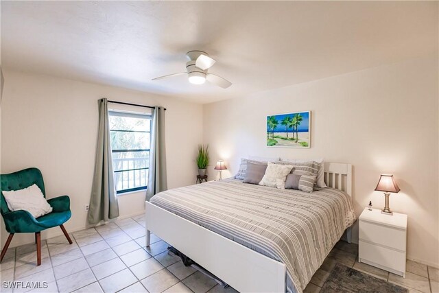 bedroom with ceiling fan