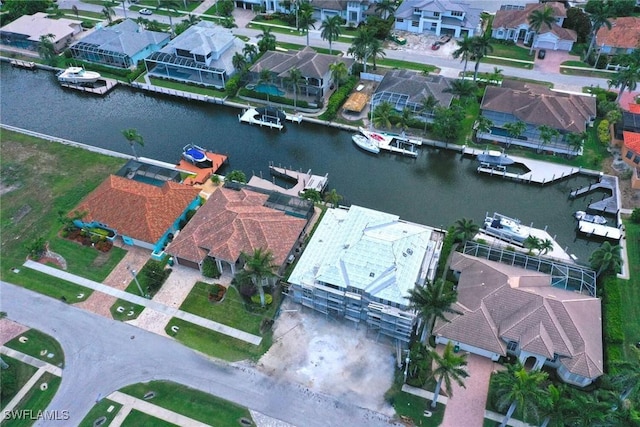 25 Covewood Ct, Marco Island, FL 34145 - aerial perspective of suburban area with a large body of water