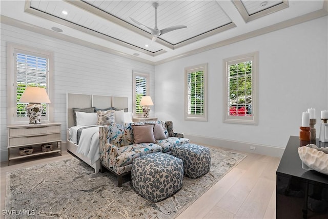565 Anchor Rode Dr, Naples, FL 34103 - bedroom with wood finished floors, beamed ceiling, baseboards, and recessed lighting
