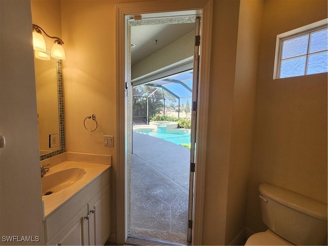 half bath with toilet and vanity