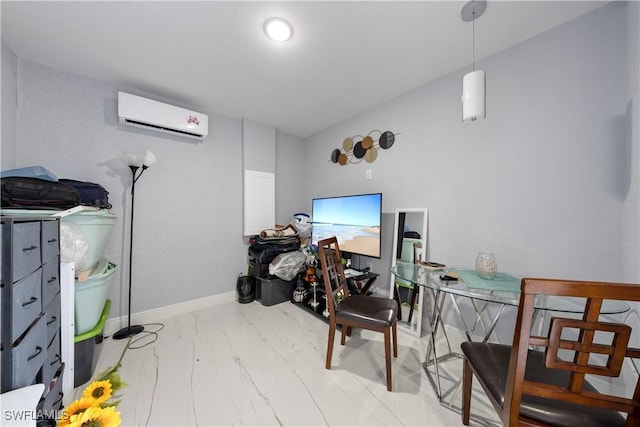 office area featuring a wall unit AC