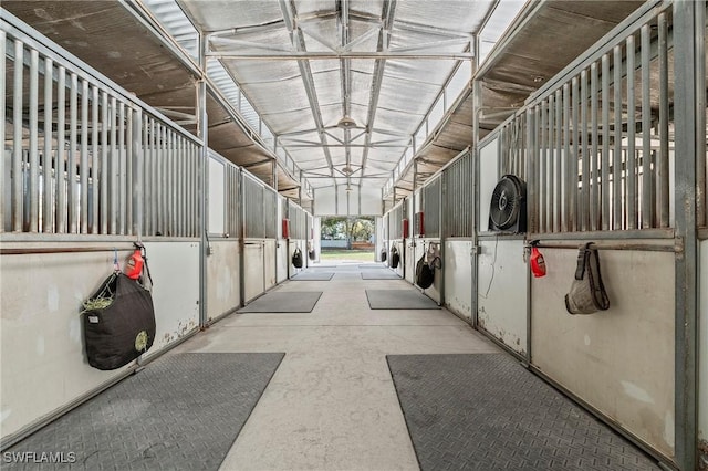 view of stable with independent washer and dryer