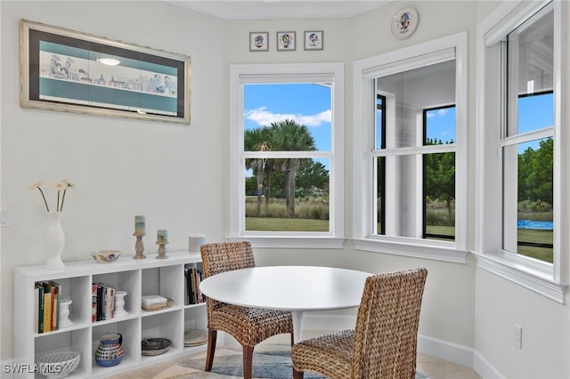 dining room featuring baseboards