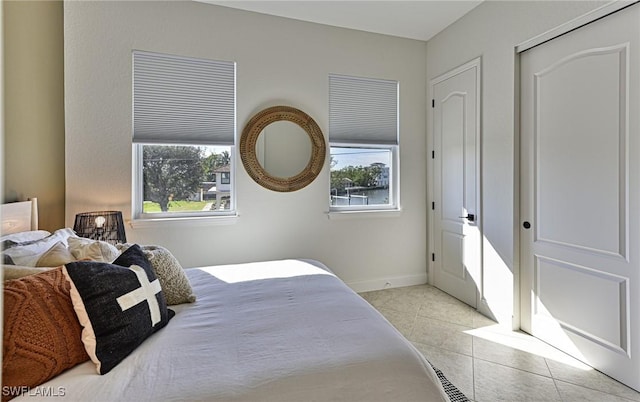 view of tiled bedroom