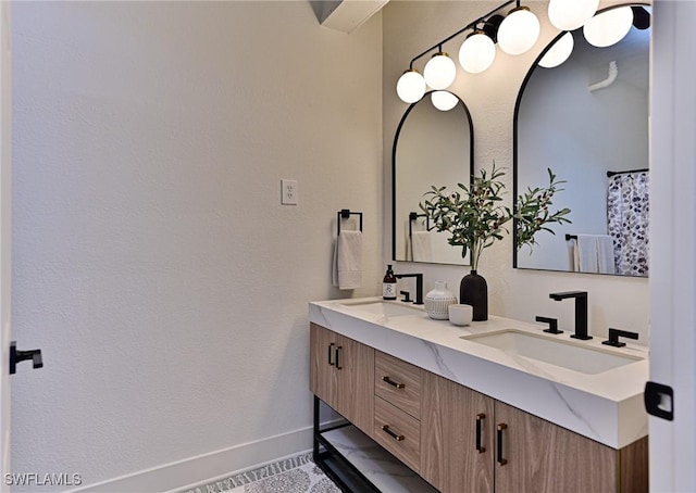 bathroom with vanity