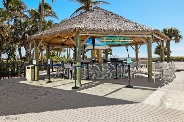 view of home's community with a gazebo