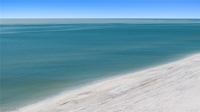 view of water feature featuring a beach view