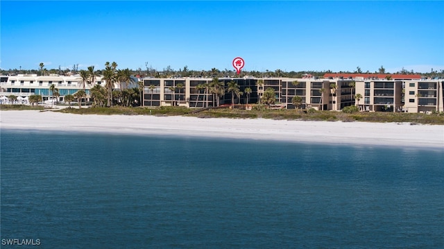 water view featuring a beach view