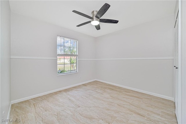 empty room with ceiling fan