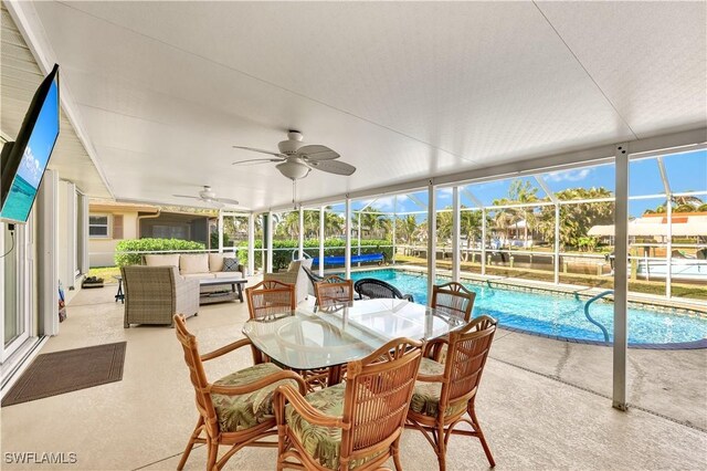 view of sunroom