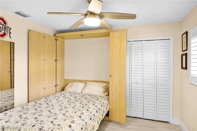 bedroom with ceiling fan