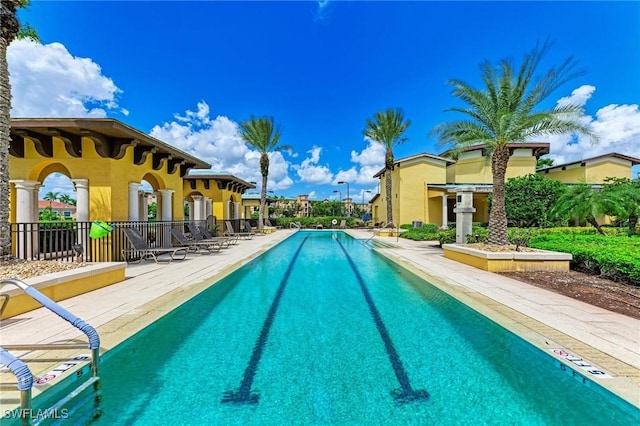 view of pool with a patio