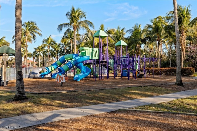 view of jungle gym