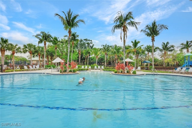 view of pool