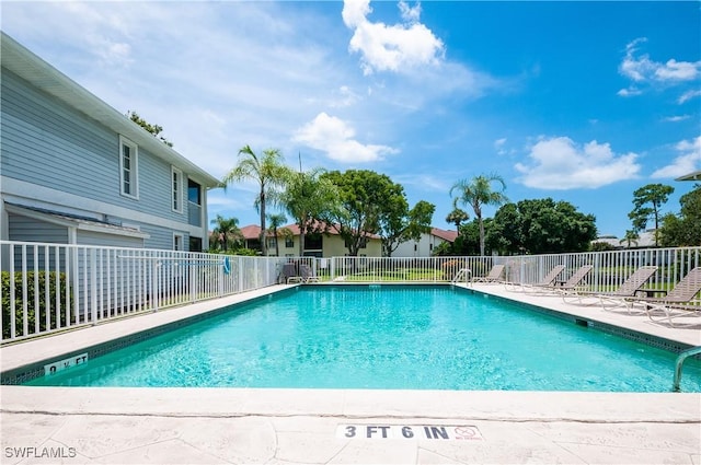 view of pool featuring a patio area