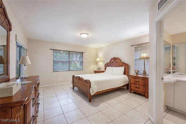 view of tiled bedroom