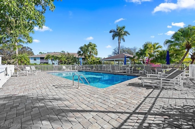 view of pool with a patio