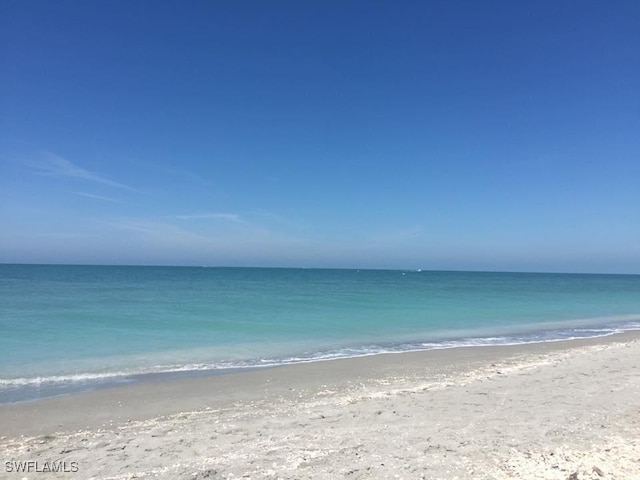 property view of water with a beach view