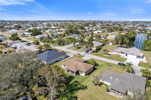 aerial view with a residential view