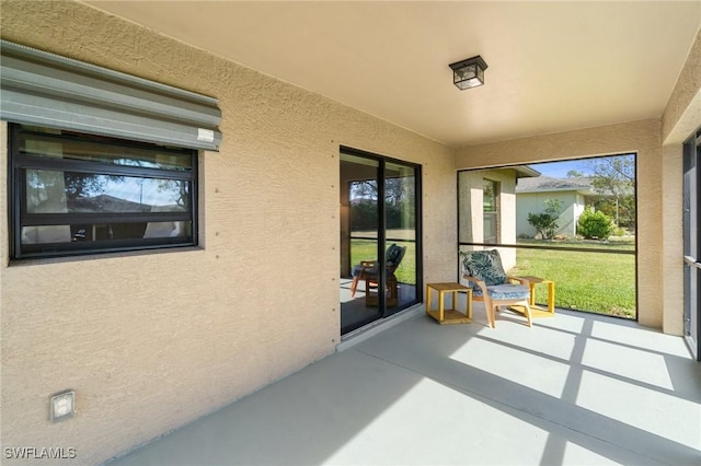 view of sunroom / solarium