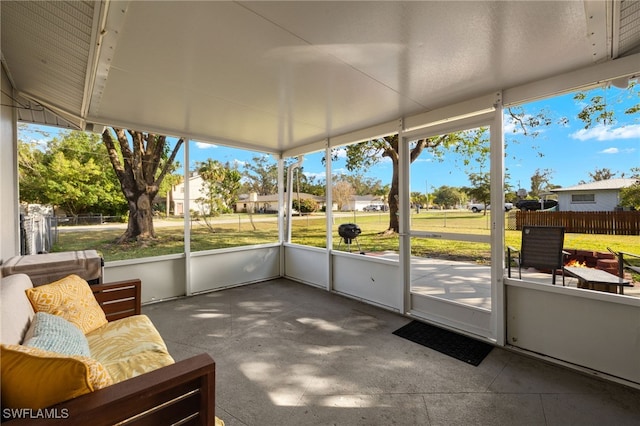 view of sunroom