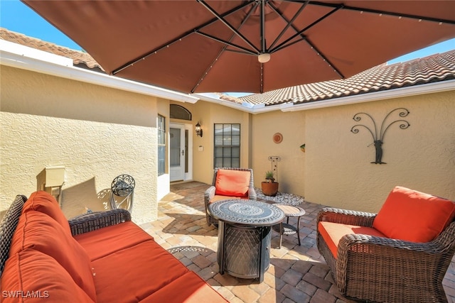 view of patio / terrace with outdoor lounge area