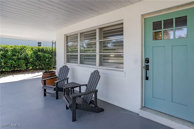 view of patio featuring covered porch