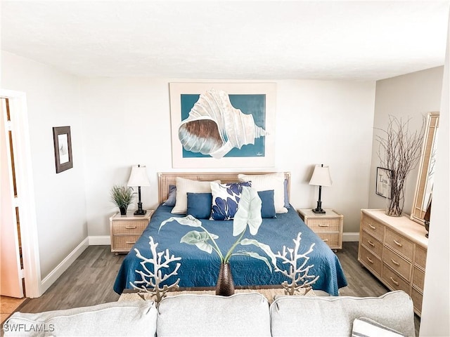 bedroom featuring wood-type flooring