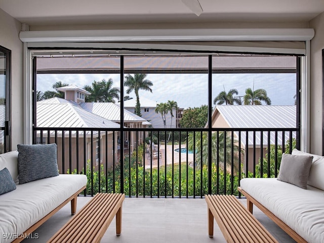 sunroom / solarium featuring a wealth of natural light