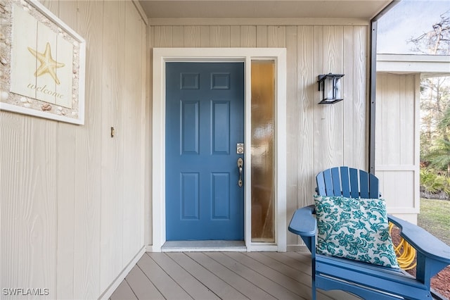 view of doorway to property