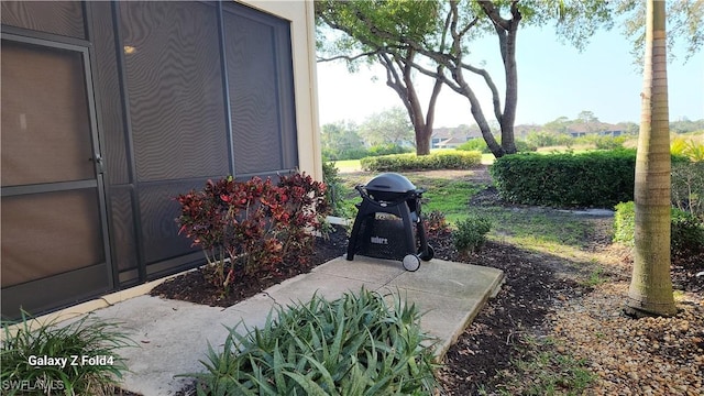 view of patio featuring grilling area