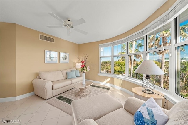 2619 Wulfert Rd Unit 5, Sanibel, FL 33957 - living area with baseboards and a ceiling fan