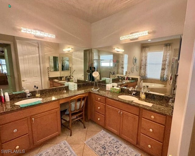 28880 Kiranicola Ct, Bonita Springs, FL 34135 - bathroom featuring tile patterned flooring, a bath, and vanity