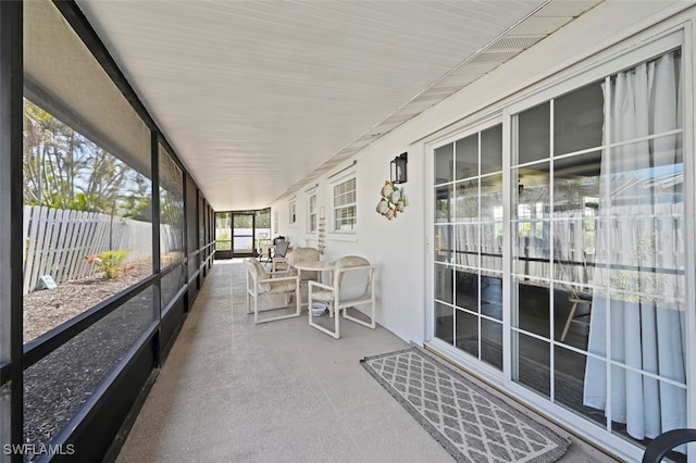 view of sunroom