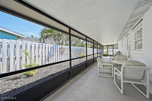 view of sunroom / solarium