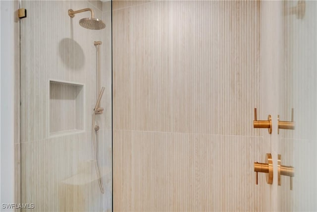 interior space featuring a walk in shower