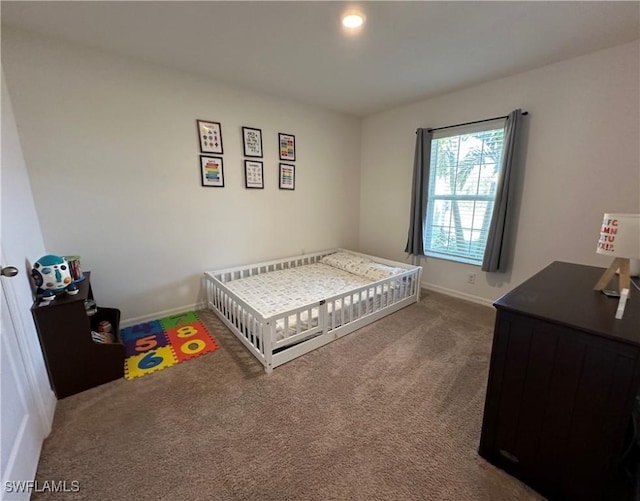 view of carpeted bedroom