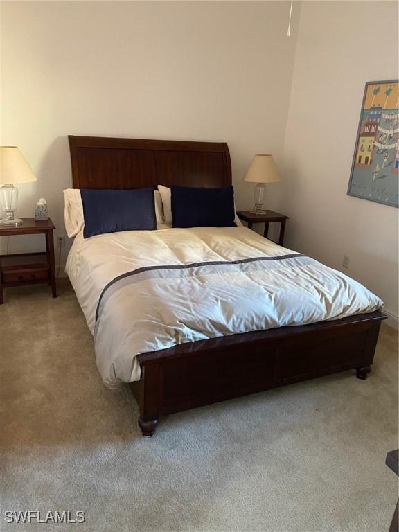 bedroom with carpet floors