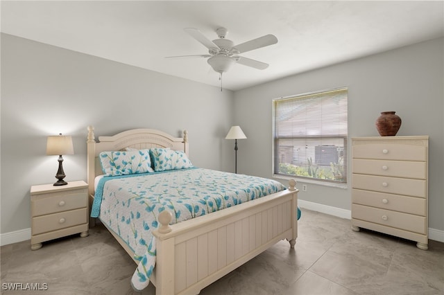 bedroom with ceiling fan