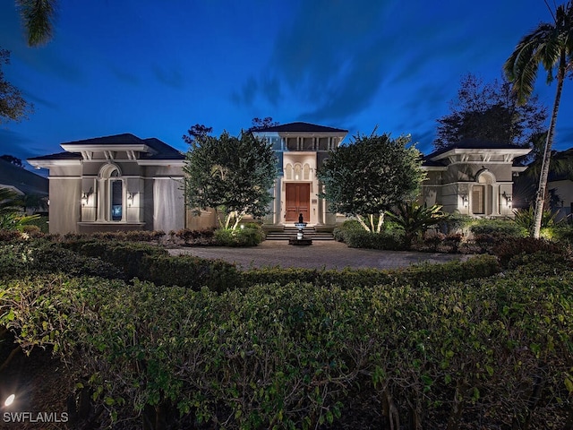 view of front of house with stucco siding