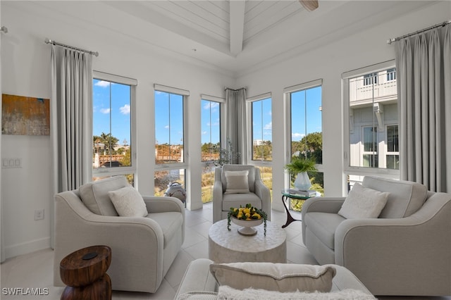 view of sunroom