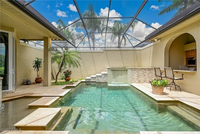 9411 Monteverdi Way, Fort Myers, FL 33912 - swimming pool with a patio area and a lanai