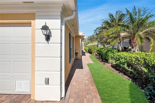 view of home's exterior featuring a garage